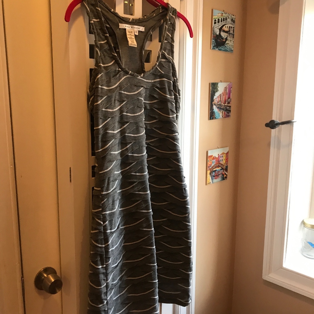 Max Studio Grey & White Patterned Dress - New